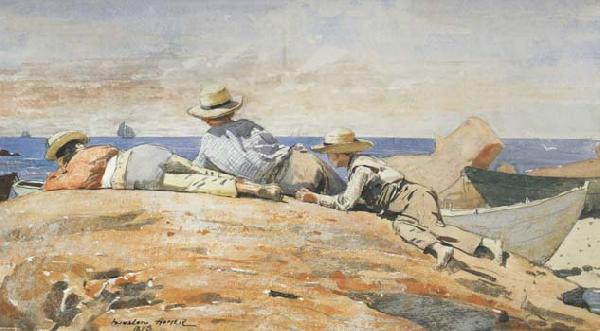 Winslow Homer Three Boys on the Shore (mk44) France oil painting art